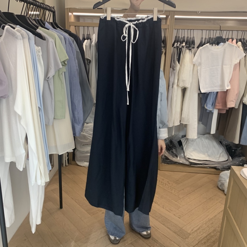 OBJET/LOVEUSU韓國直郵女裝新品人氣休閑熱賣休閑褲亞麻布OBJET/LOVEUSU休閑褲圖色2