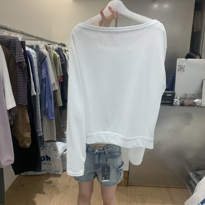 MEET ME韓國東大門直郵女裝新品休閑人氣職業推薦長袖T恤MEET ME長袖T恤