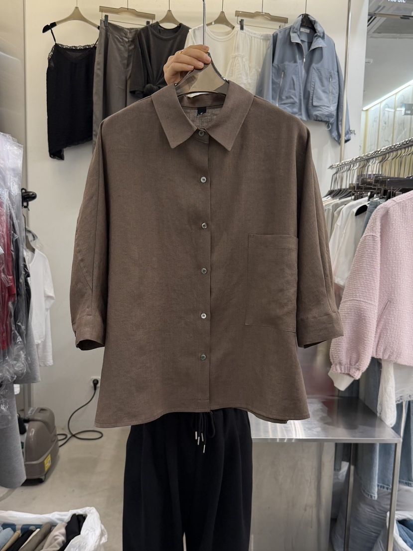 THE SIL韓國東大門直郵女裝新品26春夏熱賣襯衫蕾絲衫亞麻THE SIL/1 2ILLY襯衫/蕾絲衫圖色3