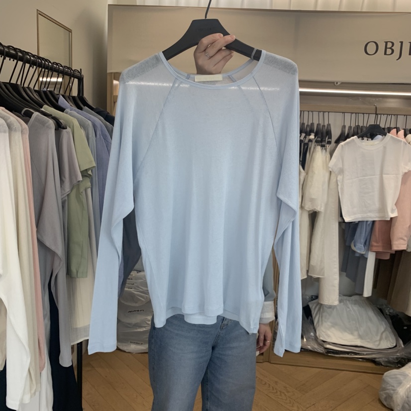 OBJET/LOVEUSU韓國代購女裝新款26春夏熱賣時尚推薦長袖T恤OBJET/LOVEUSU長袖T恤圖色3