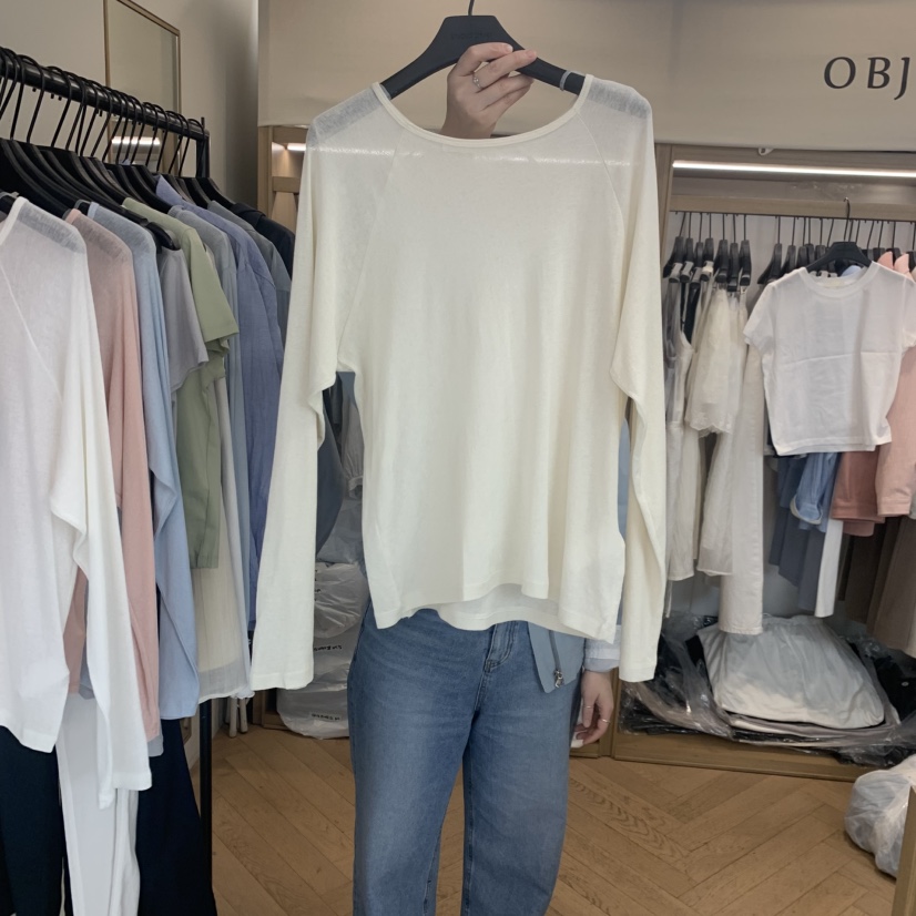 OBJET/LOVEUSU韓國代購女裝新款26春夏熱賣時尚推薦長袖T恤OBJET/LOVEUSU長袖T恤圖色5