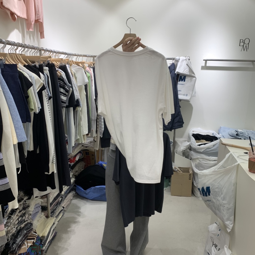 BY BOMI韓國東大門直郵女裝新款休閑熱賣26春夏人氣T恤亞麻BY BOMIT恤