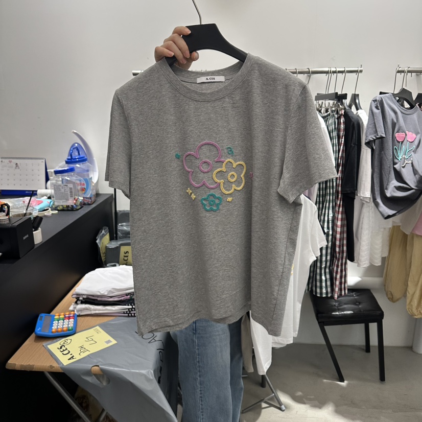 A.CES韓國直郵女裝新品26春夏推薦熱賣休閑人氣職業時尚T恤A.CEST恤圖色3