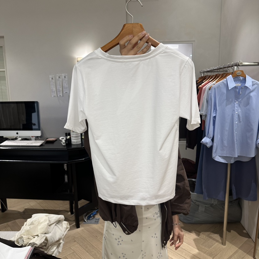 BRUSH-P/MULETTE韓國直郵實拍女裝新款職業熱賣休閑T恤BRUSH-P/MULETTET恤