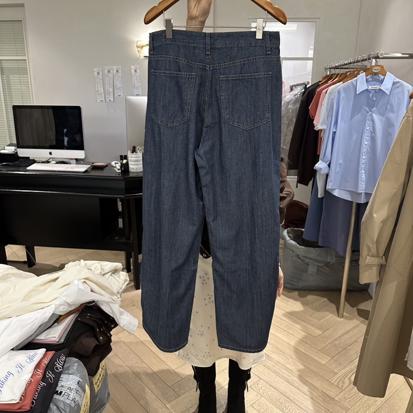 BRUSH-P/MULETTE韓國代購女士新品休閑熱賣26春夏牛仔褲BRUSH-P/MULETTE牛仔褲