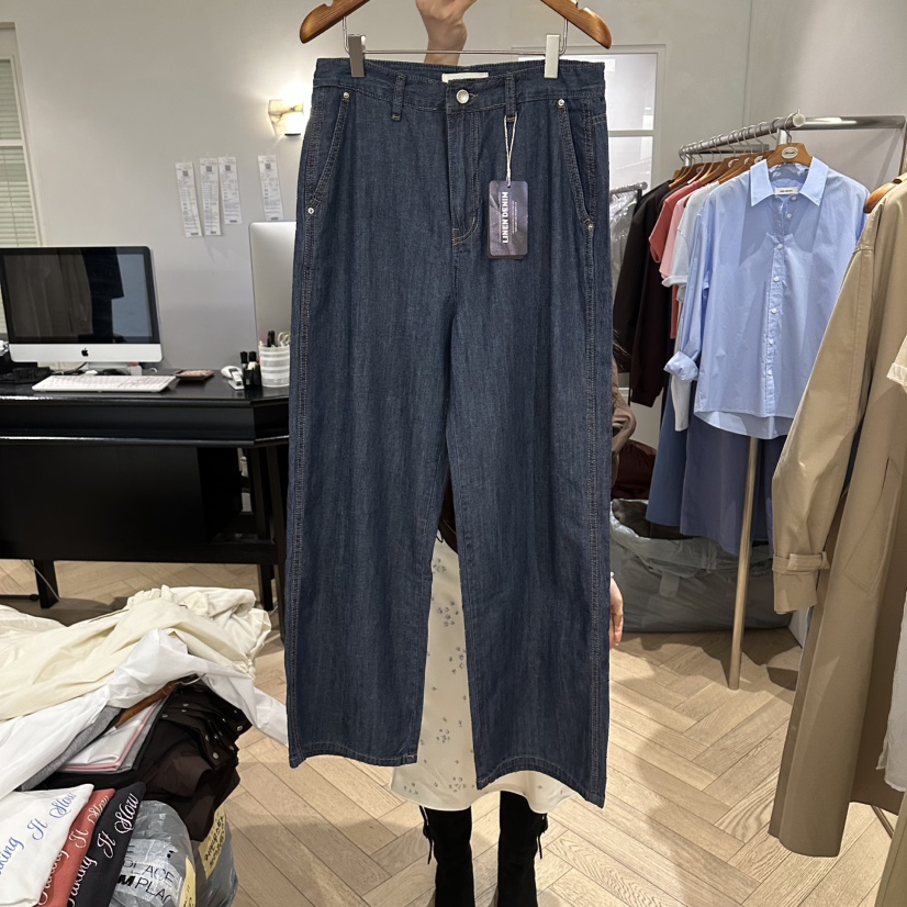 BRUSH-P/MULETTE韓國代購女士新品休閑熱賣26春夏牛仔褲BRUSH-P/MULETTE牛仔褲圖色1