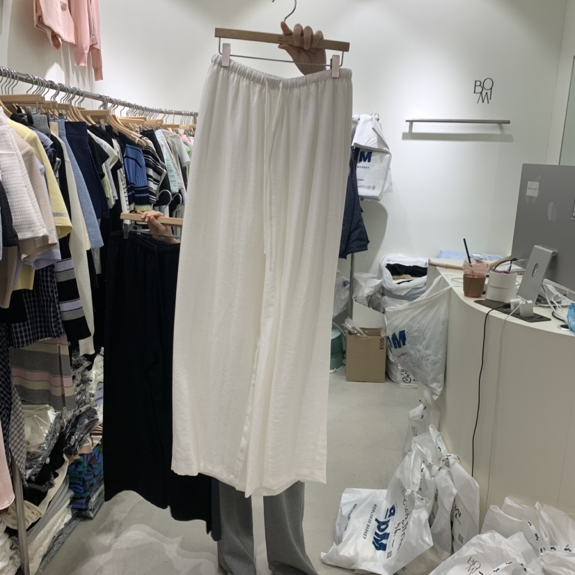 BY BOMI韓國直郵女裝新品26春夏人氣熱賣時尚休閑褲亞麻BY BOMI休閑褲圖色4