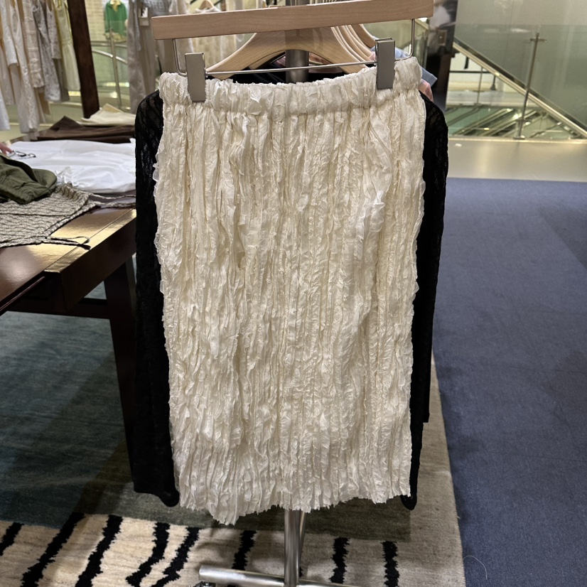 FURE韓國東大門直郵女裝新品人氣職業半身裙中短裙雪紡褶皺FURE半身裙/中短裙圖色1