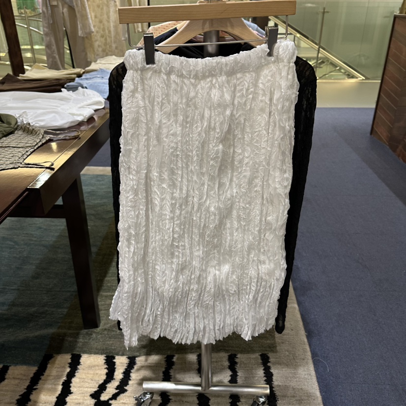 FURE韓國東大門直郵女裝新品人氣職業半身裙中短裙雪紡褶皺FURE半身裙/中短裙圖色2