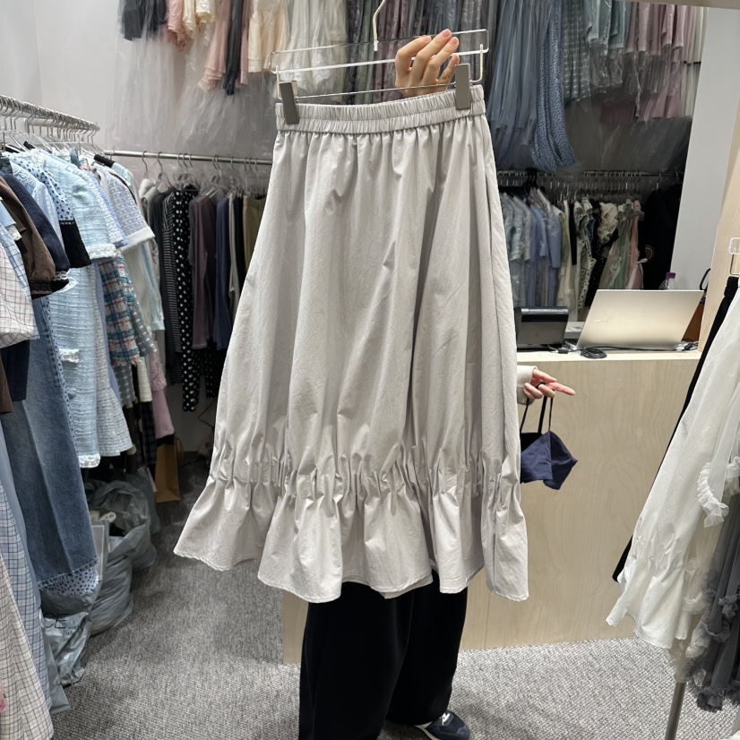 NAPKIN韓國直郵女裝新款職業人氣休閑26春夏推薦長裙褶皺NAPKIN長裙