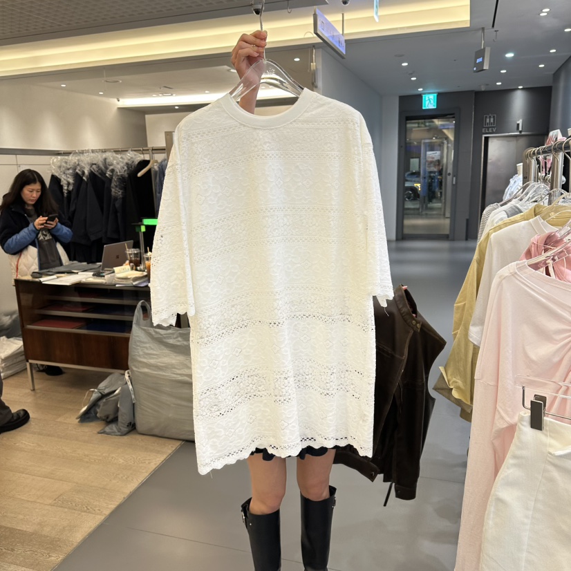 JENNIE韓國東大門代購女裝新品職業推薦26春夏連衣裙蕾絲JENNIE/VENEFIT連衣裙圖色1