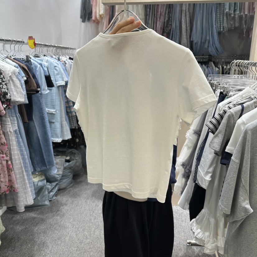 NAPKIN韓國直郵女裝新品休閑職業人氣推薦熱賣26春夏T恤假兩件NAPKINT恤