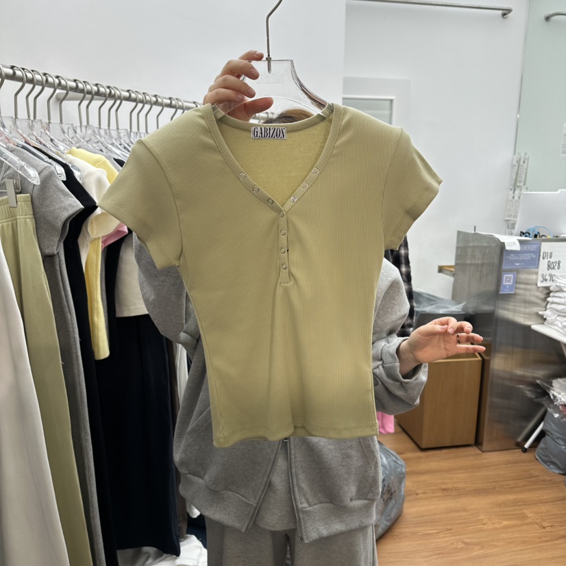 GABIZON韓國代購女士新品時尚人氣熱賣休閑推薦26春夏T恤GABIZONT恤圖色2