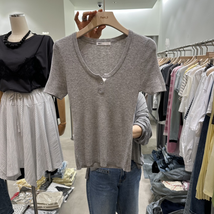 PART3韓國東大門直郵女裝新品職業休閑26春夏推薦針織衫紐扣Part.3針織衫圖色2