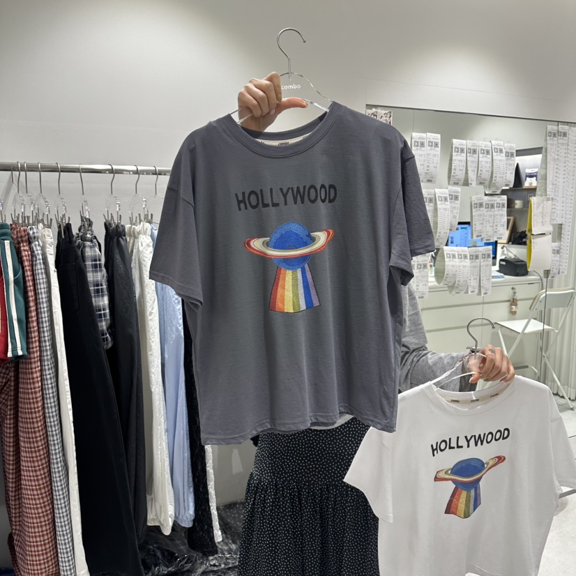 COMBO韓國直郵女士新品休閑時尚人氣26春夏職業熱賣推薦T恤COM_BOT恤圖色3