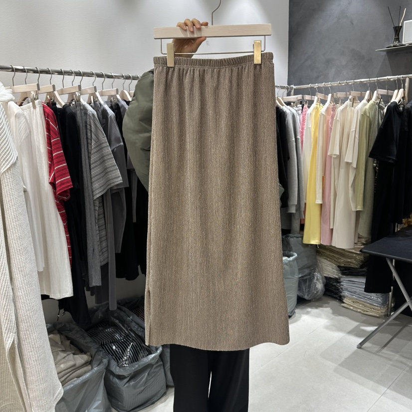 OPEN韓國直郵女裝新款推薦時尚26春夏熱賣人氣休閑長裙褶裙OPEN長裙圖色3