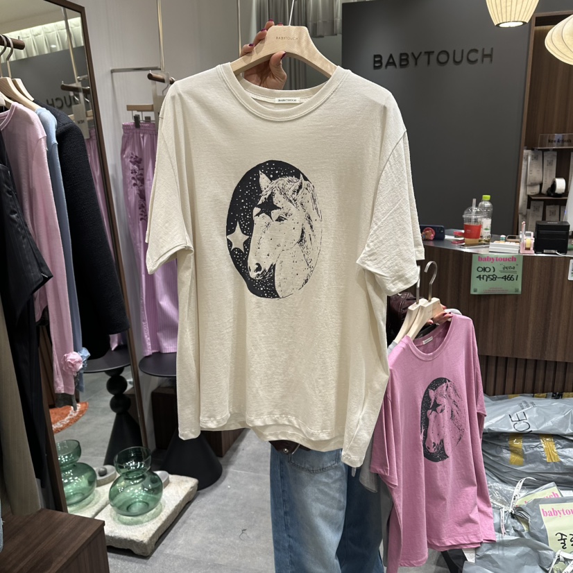 BABYTOUCH韓國東大門直郵女士新款人氣推薦休閑時尚熱賣T恤BABYTOUCHT恤圖色1