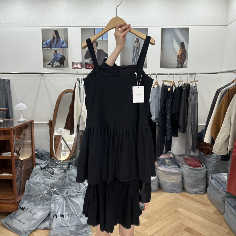 NOWHERE韓國代購女士新品職業熱賣推薦時尚休閑連衣裙褶裥NOWHERE連衣裙