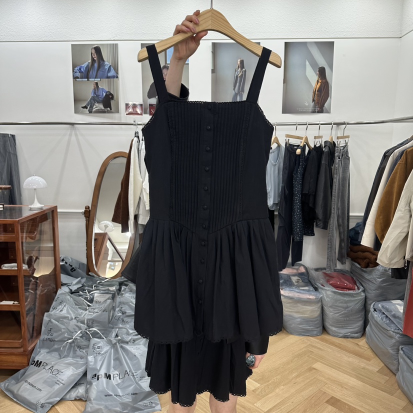 NOWHERE韓國代購女士新品職業熱賣推薦時尚休閑連衣裙褶裥NOWHERE連衣裙圖色2