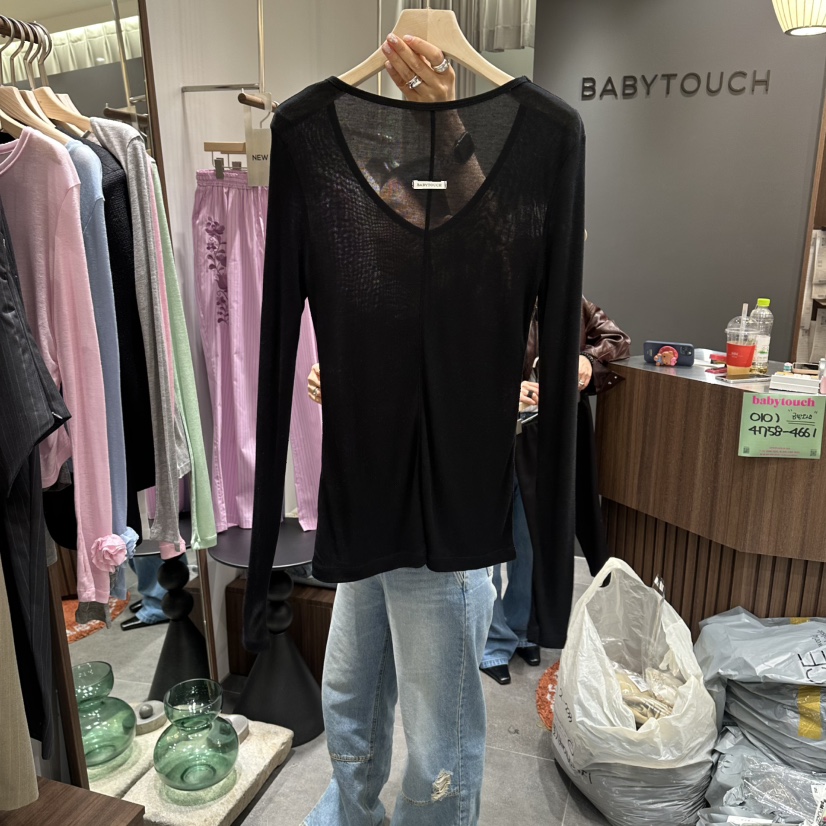 BABYTOUCH韓國直郵女裝新款時尚熱賣休閑26春夏推薦長袖T恤BABYTOUCH長袖T恤