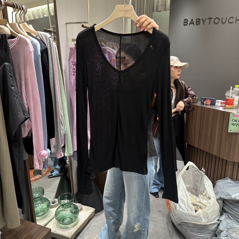 BABYTOUCH韓國直郵女裝新款時尚熱賣休閑26春夏推薦長袖T恤BABYTOUCH長袖T恤圖色5