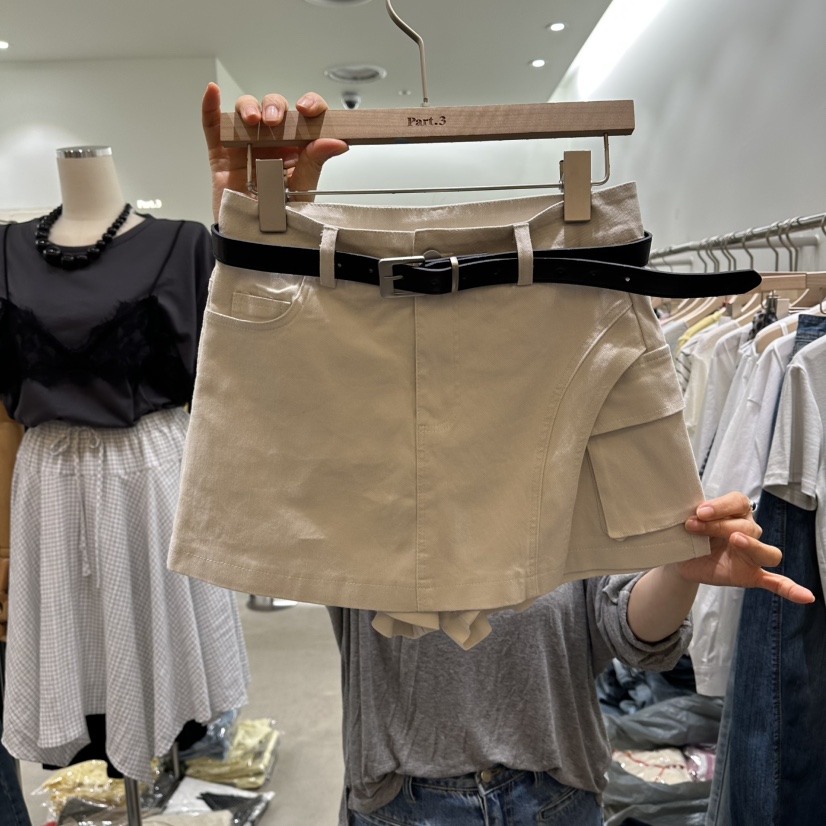 PART3韓國代購女裝新品推薦熱賣時尚人氣職業短褲含腰帶工裝Part.3短褲圖色1