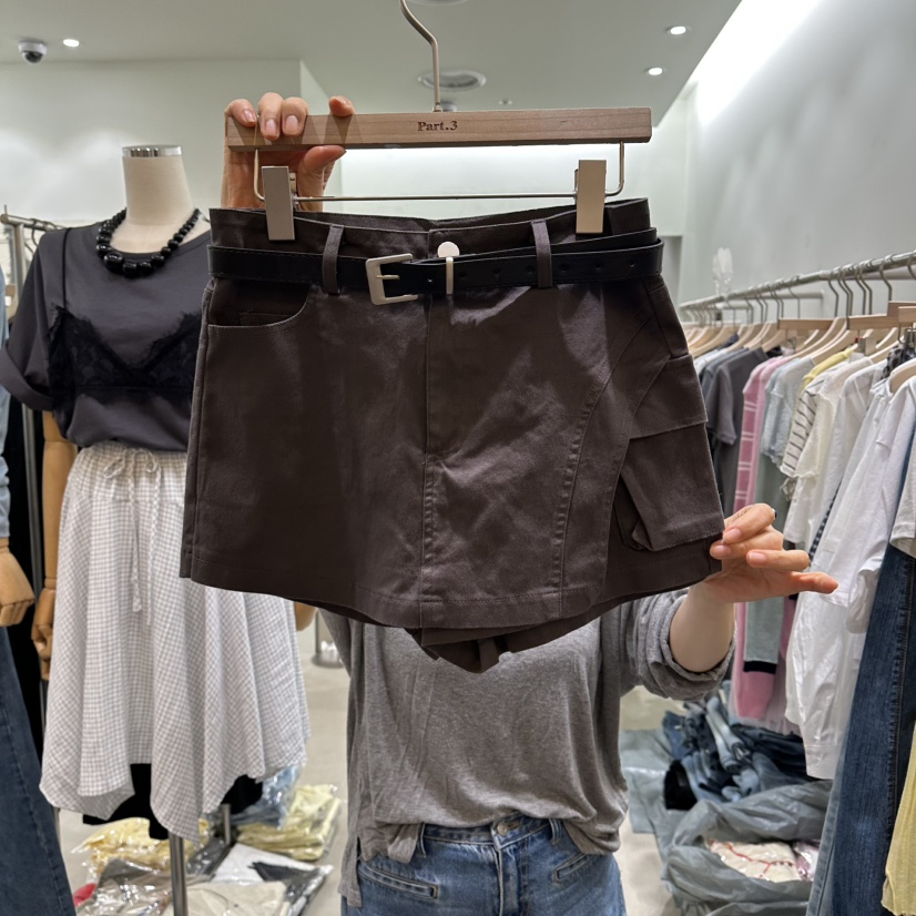 PART3韓國代購女裝新品推薦熱賣時尚人氣職業短褲含腰帶工裝Part.3短褲圖色2