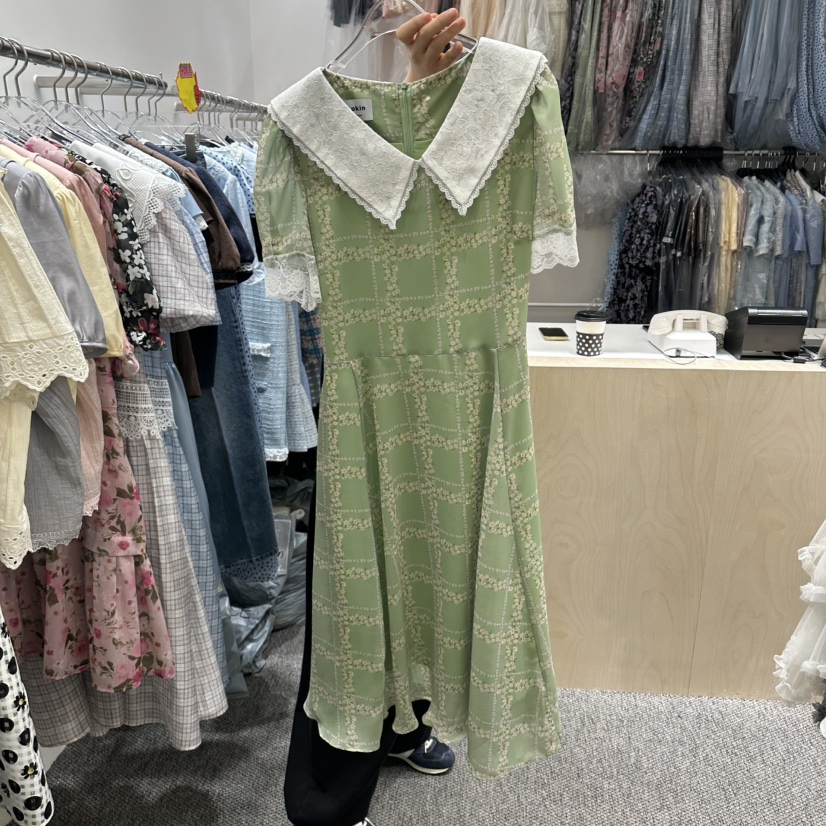 NAPKIN韓國直郵實拍女士新款時尚職業推薦26春夏連衣裙蕾絲NAPKIN連衣裙圖色1