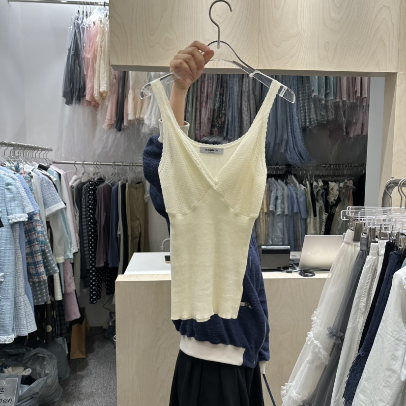NAPKIN韓國東大門直郵女裝新款休閑時尚26春夏推薦吊帶背心NAPKIN吊帶/背心圖色1