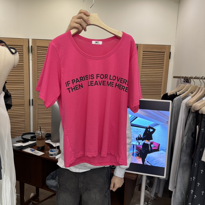 NUT韓國東大門代購女裝新款人氣職業休閑推薦26春夏時尚T恤NUTT恤圖色2
