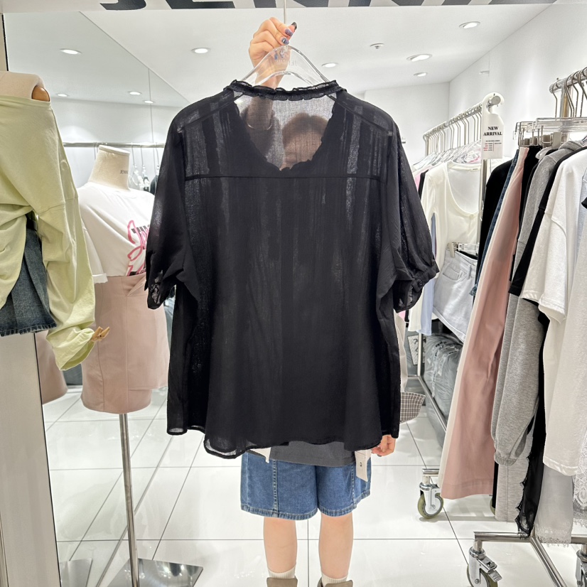 JENNIE韓國直郵女裝新品26春夏休閑職業推薦時尚襯衫蕾絲衫JENNIE/VENEFIT襯衫/蕾絲衫