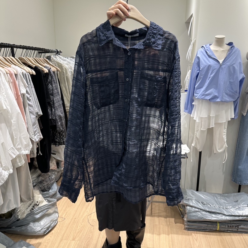 ORE-P韓國東大門直郵女裝新品26春夏推薦職業襯衫蕾絲衫ORE襯衫/蕾絲衫圖色3