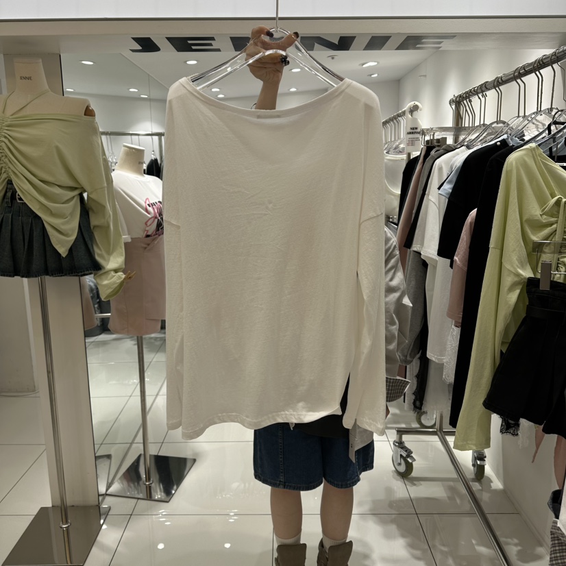 JENNIE韓國代購女士新款熱賣休閑人氣時尚職業推薦長袖T恤JENNIE/VENEFIT長袖T恤