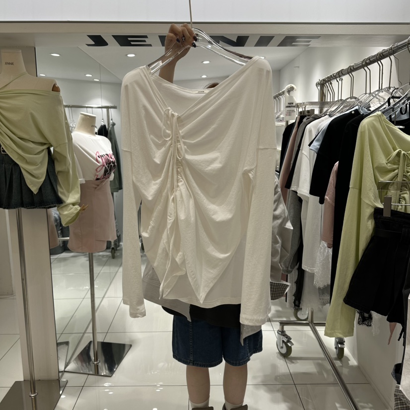 JENNIE韓國代購女士新款熱賣休閑人氣時尚職業推薦長袖T恤JENNIE/VENEFIT長袖T恤圖色1