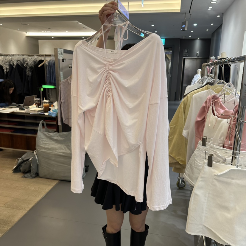 JENNIE韓國代購女士新款熱賣休閑人氣時尚職業推薦長袖T恤JENNIE/VENEFIT長袖T恤圖色2