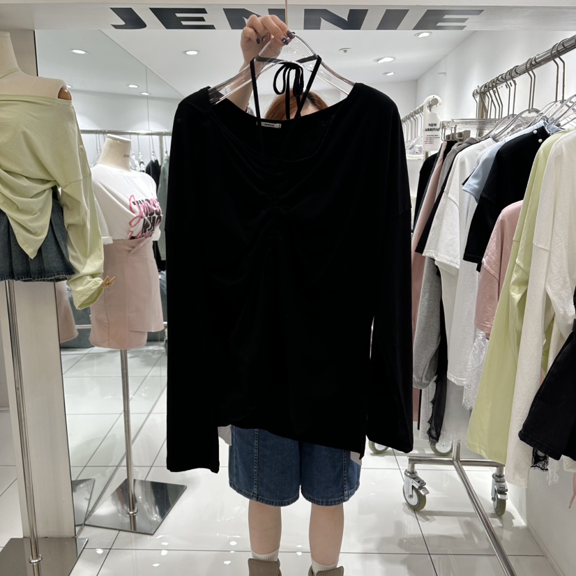JENNIE韓國代購女士新款熱賣休閑人氣時尚職業推薦長袖T恤JENNIE/VENEFIT長袖T恤圖色4