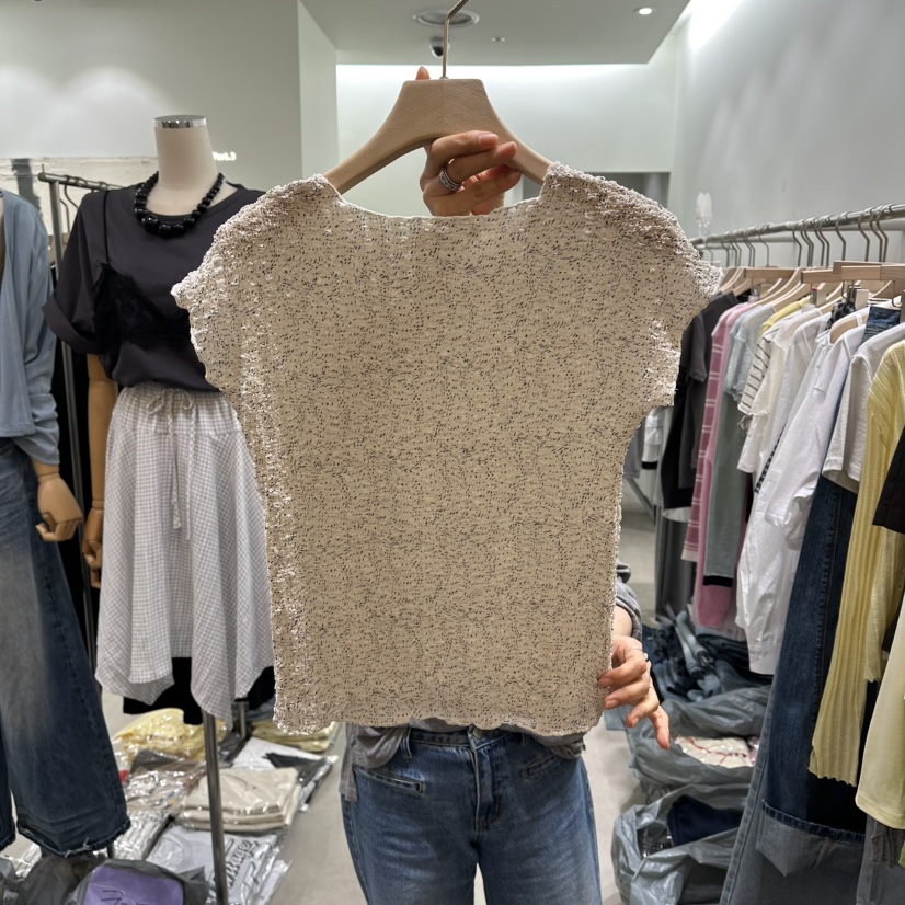 PART3韓國東大門代購女裝新品人氣26春夏T恤不含項鏈褶皺Part.3T恤