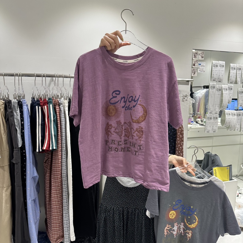 COMBO韓國直郵實拍女裝新款26春夏熱賣休閑人氣推薦職業T恤COM_BOT恤圖色2