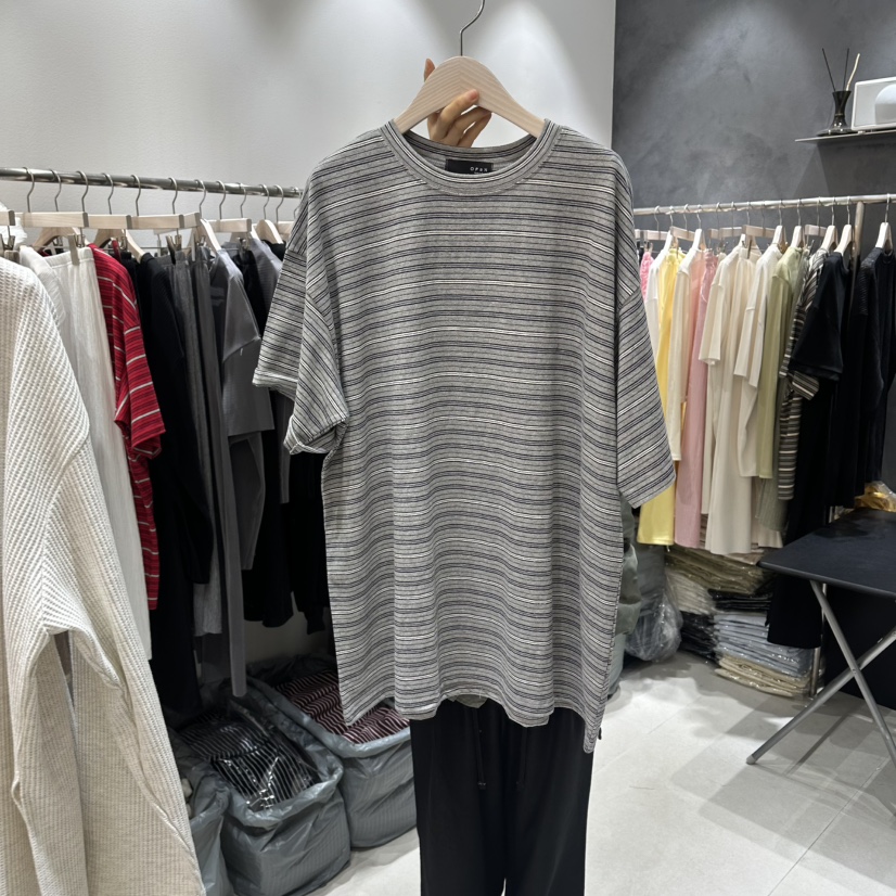 OPEN韓國東大門代購女士新品26春夏熱賣人氣休閑時尚T恤條紋OPENT恤圖色1