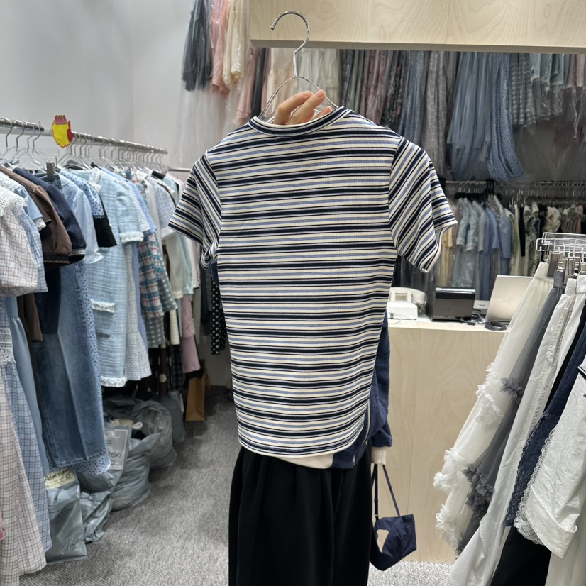 NAPKIN韓國東大門直郵女士新品時尚休閑推薦職業26春夏T恤NAPKINT恤