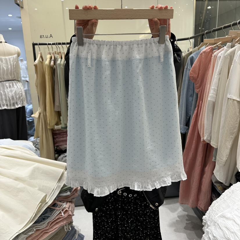 AURA東大門直郵女裝新品真品職業26春夏半身裙中短裙不含腰帶Au ra半身裙/中短裙圖色2