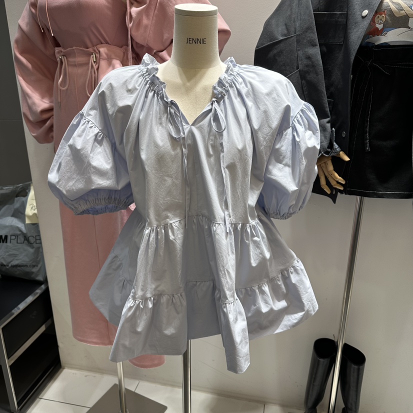 JENNIE東大門代購女裝新款時尚26春夏職業熱賣襯衫蕾絲衫JENNIE/VENEFIT襯衫/蕾絲衫圖色1