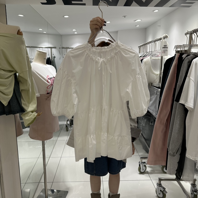 JENNIE東大門代購女裝新款時尚26春夏職業熱賣襯衫蕾絲衫JENNIE/VENEFIT襯衫/蕾絲衫圖色2