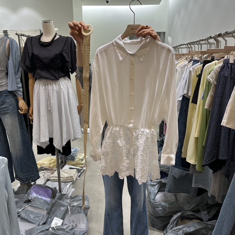 PART3韓國代購女裝新品真品職業人氣26春夏襯衫蕾絲衫含腰帶Part.3襯衫/蕾絲衫圖色1