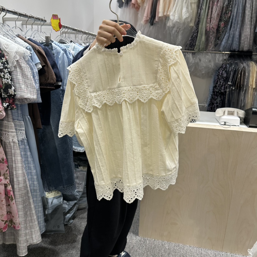 NAPKIN東大門實拍女裝新款人氣休閑真品時尚熱賣襯衫蕾絲衫NAPKIN襯衫/蕾絲衫