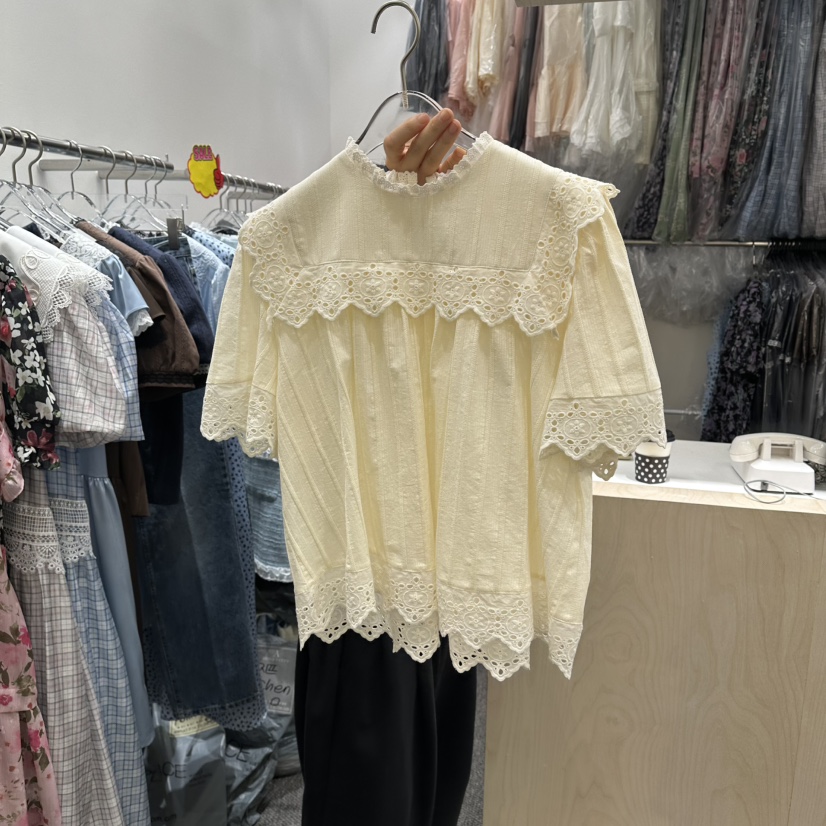 NAPKIN東大門實拍女裝新款人氣休閑真品時尚熱賣襯衫蕾絲衫NAPKIN襯衫/蕾絲衫圖色1