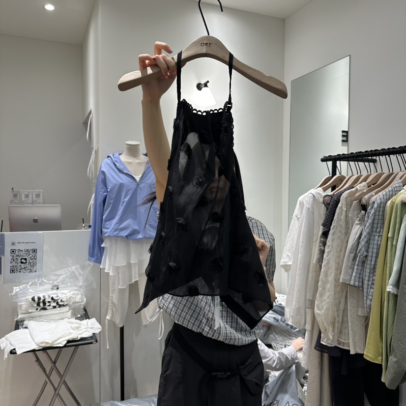 ORE-P韓國直郵女裝新品職業時尚26春夏休閑吊帶背心花朵ORE吊帶/背心圖色1