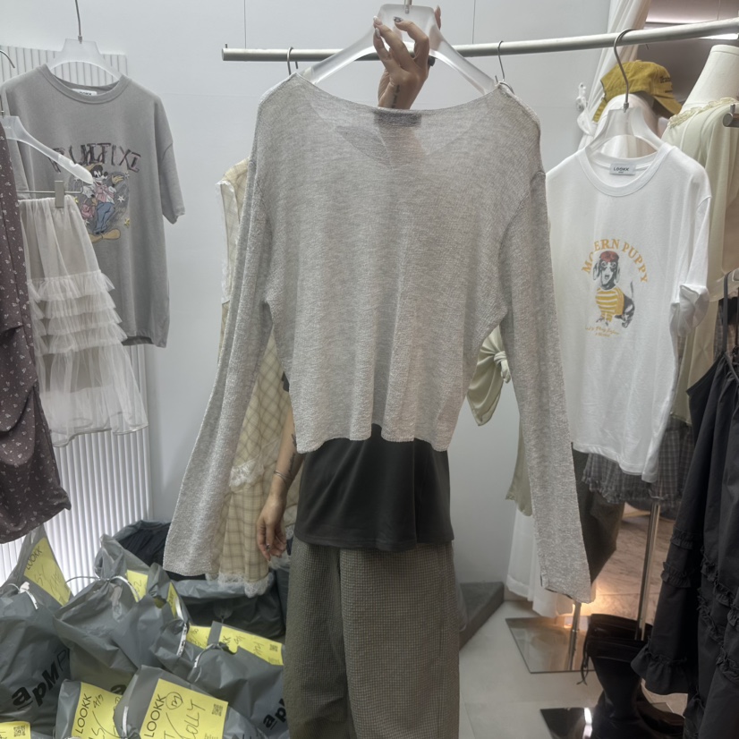 LOOKK/MIMME韓國直郵實拍女裝新品26春夏人氣休閑針織衫LOOKK/MIMME針織衫