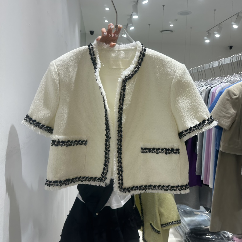 NEROLI 36韓國代購女裝新品熱賣人氣時尚休閑夾克粗花呢NEROLI 36夾克圖色1