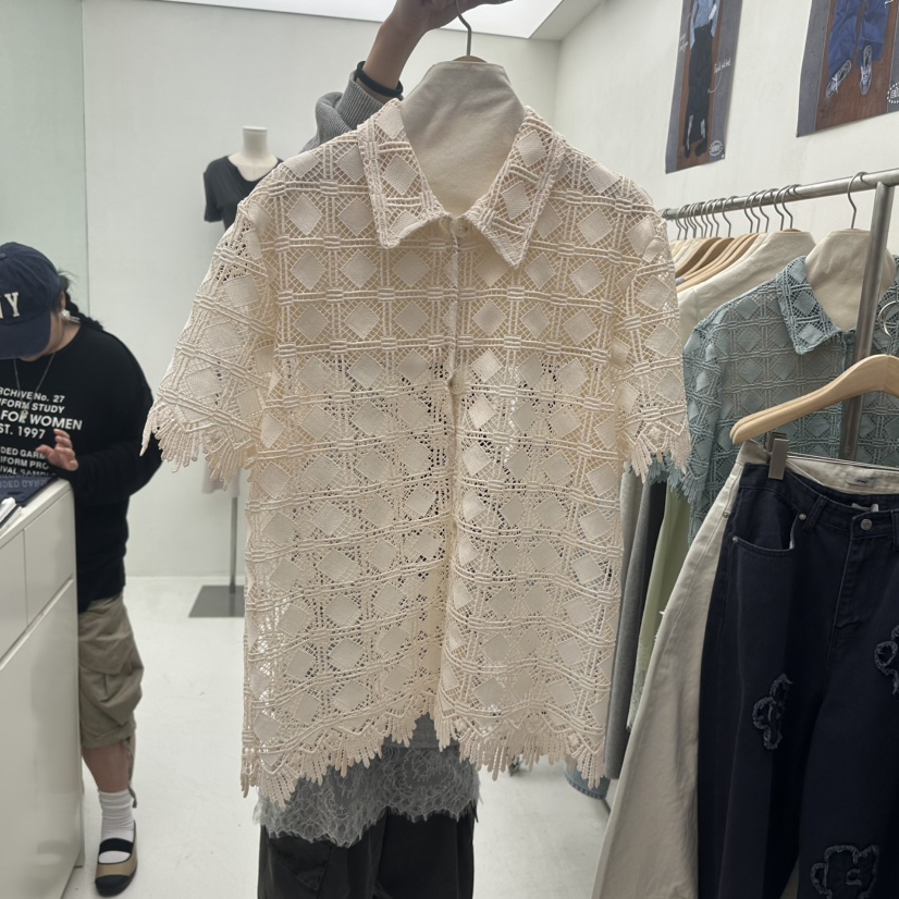 CHAV韓國直郵實拍女裝新款推薦職業人氣熱賣26春夏襯衫蕾絲衫CHAV襯衫/蕾絲衫圖色2